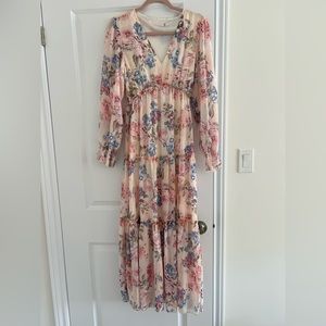 Floral Maxi Dress-OZBLUE Brand (Amazon), Size M